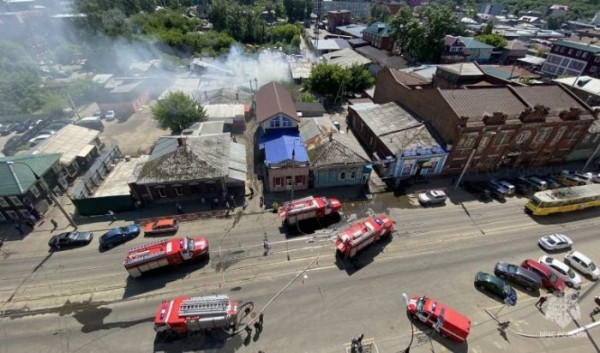 Пожар в центре Иркутска ликвидирован Пожар в центре Иркутска ликвидирован