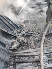Из-за серого майнинга в Баклашах сгорел гараж Из-за серого майнинга в Баклашах сгорел гараж