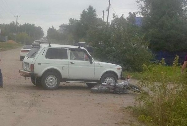В&nbsp;Тайшете столкнулись &laquo;Нива&raquo; и&nbsp;мотоцикл &laquo;Кайо&raquo; под управлением несовершеннолетнего водителя                            
