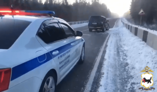 В&nbsp;Братске полицейские помогли замерзавшему на&nbsp;трассе мужчине (Видео)                            