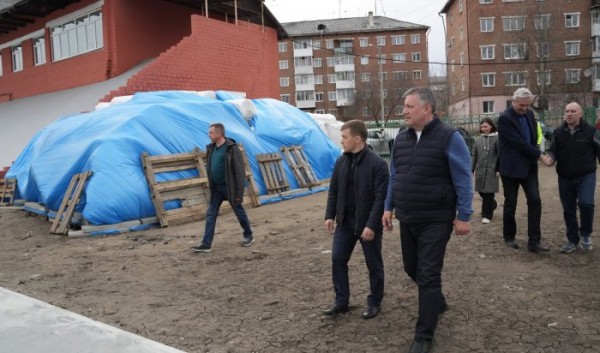 В Тулуне ремонтируют стадион &laquo;Шахтер&raquo;, пострадавший от паводка 2019 года                            