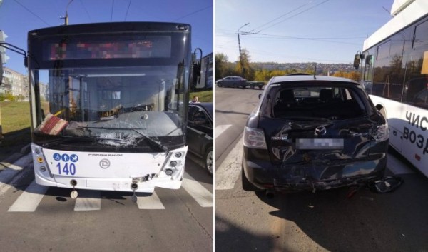 ДТП с участием троллейбуса и авто случилось в Братске                            